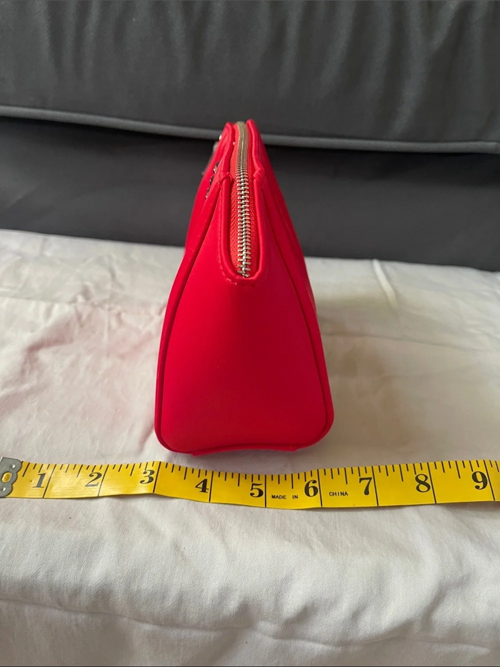 Givenchy Bright Red Quilted Cosmetic Case with Silver Hardware